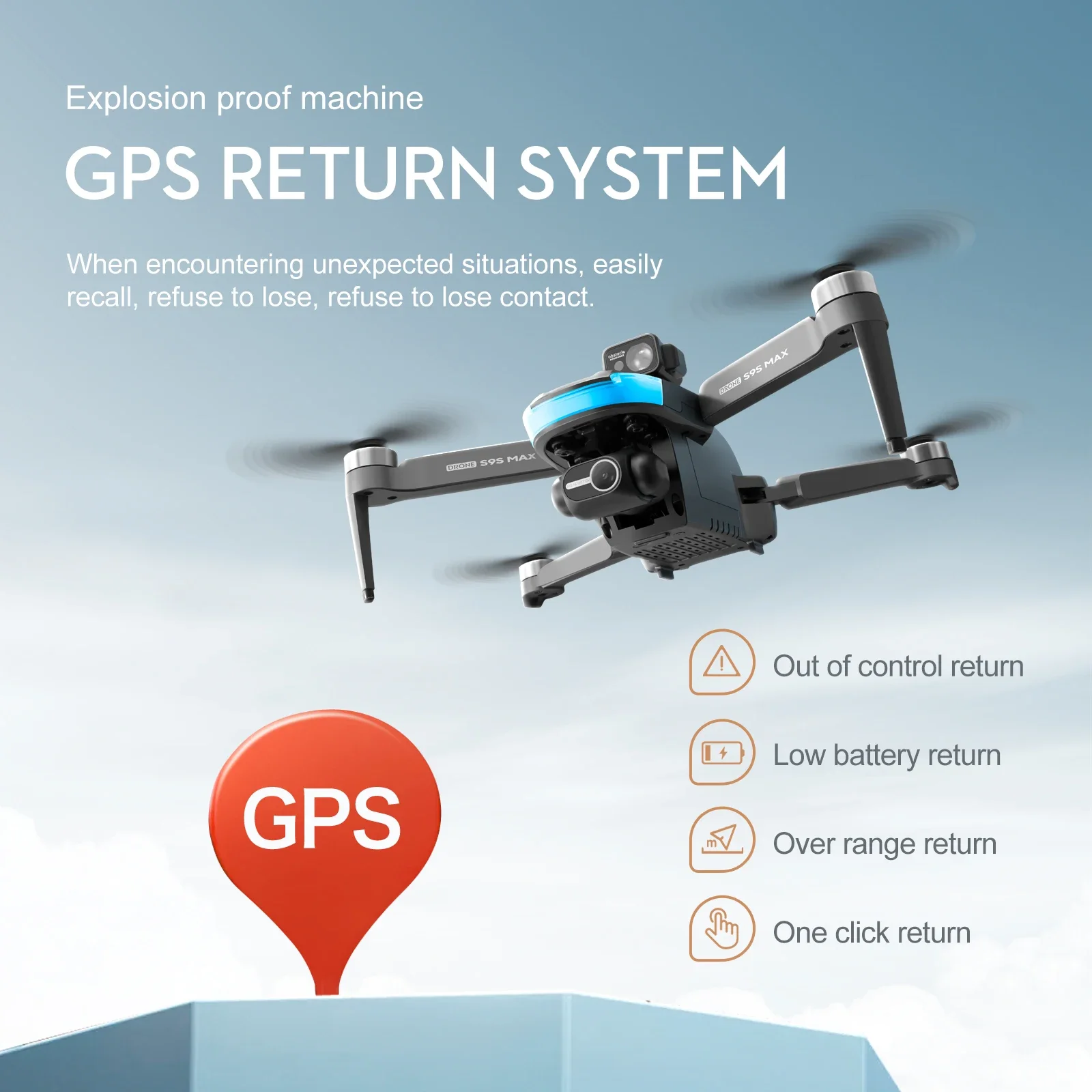 Nuevo S9S MAX MINI Drone 4K 2  - Drone Remote Controller Lanyard reseña y precio